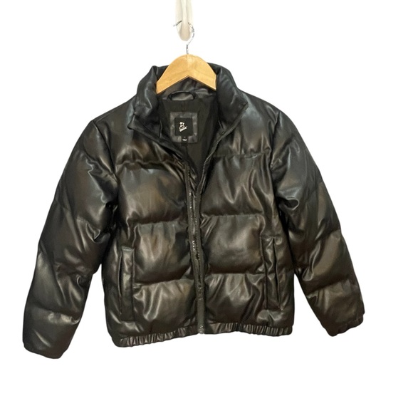 art class Shiny Black Kids Puffer Jacket - Picture 1 of 4